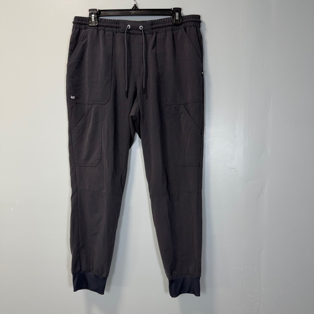 Koi Next Gen Good Vibes Jogger Scrub Pants Charcoal Grey Medium Petite